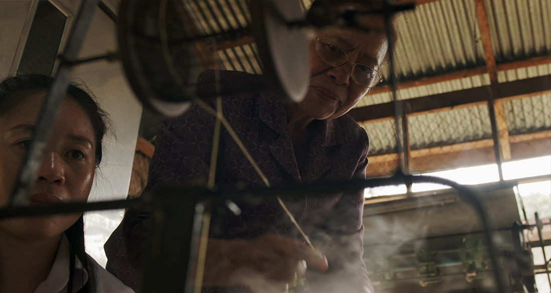 Film frame from Kommaly & the Art of Sericulture